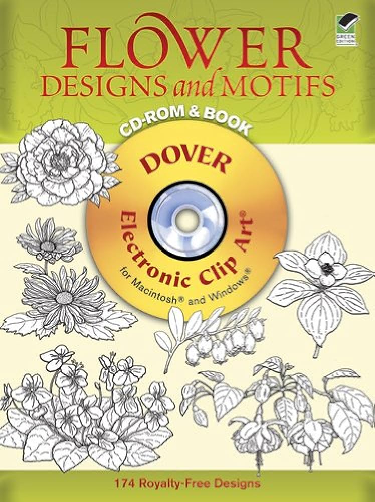 Flower Designs And Motifs (Dover Clip Art Series) : Tarbox ... - Clip ...