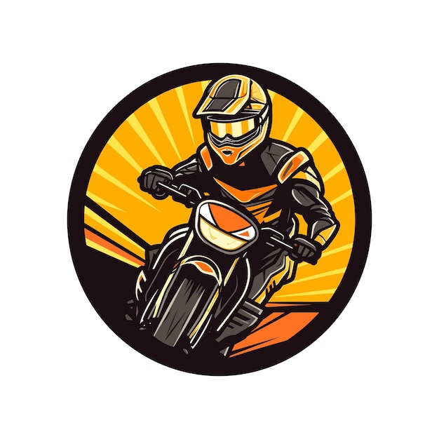 Motocross-logo-fahrer in motor-vektor-clip-art-illustration ... - Clip ...