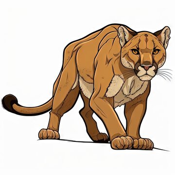 Cougar - Lion Drawing - CleanPNG / KissPNG - Clip Art Library