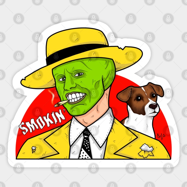 Smokin The Mask Movie Fan Art Nostalgia - The Mask - Sticker ... - Clip ...