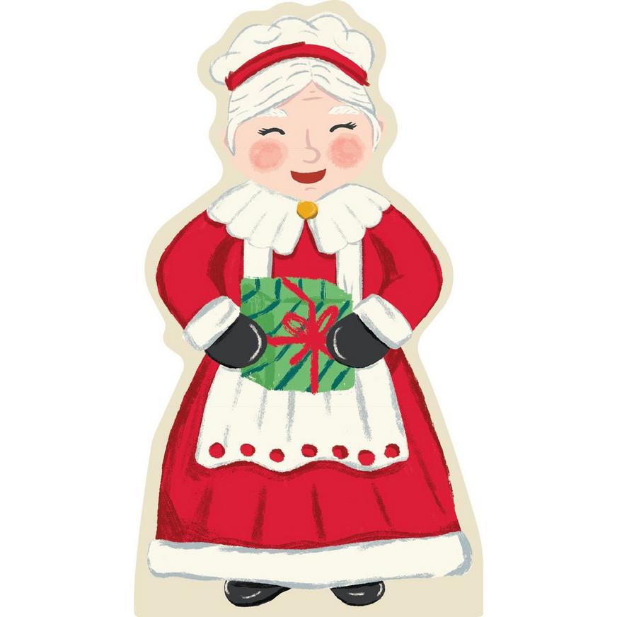 Smiling Mrs. Claus Christmas Life-Size Cardboard Cutout, 6ft ... - Clip ...