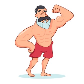 Free clip muscle man cartoon character, Download Free clip muscle man ...