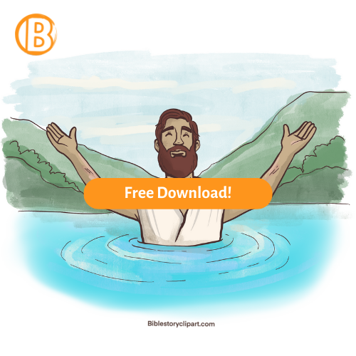 Naaman Dipping in the Jordan - Bible Story Clipart - Clip Art Library