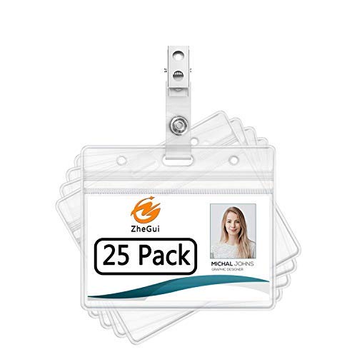 OfficeGear Name Badges (Pack of 110), Name Badge Holders with Clip and ...