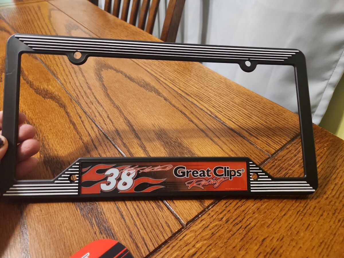 New Kasey Kahne # 38 License Plate & Frame NASCAR Great Clips ...