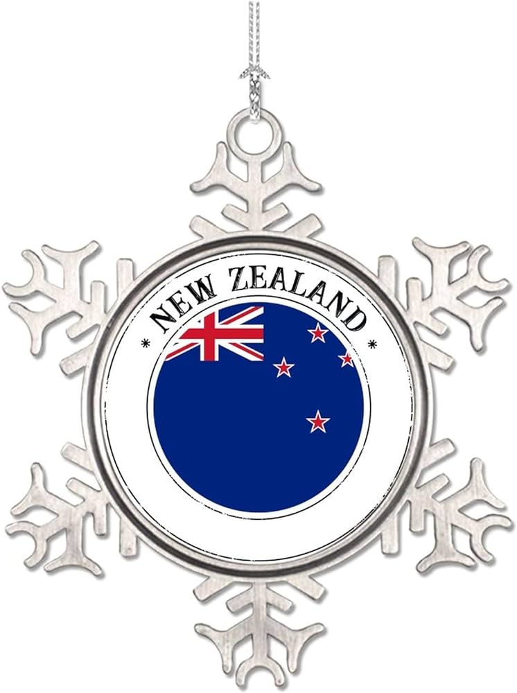 Funlucy New Zealand Snowflake Ornaments National Flag New Zealand Flag