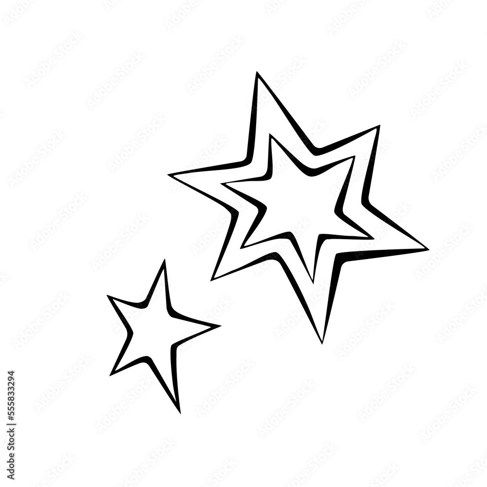 Vector outline star icon. Simple design element, clip art on theme ...