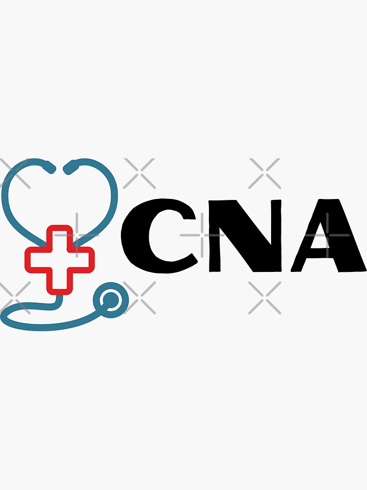 CNA Nurse Assistant with stethoscope (black text)- CNA Certified ...