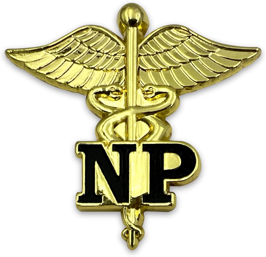 Amazon.com: Registered Nurse Emblem Lapel Pin - Letters on ... - Clip ...