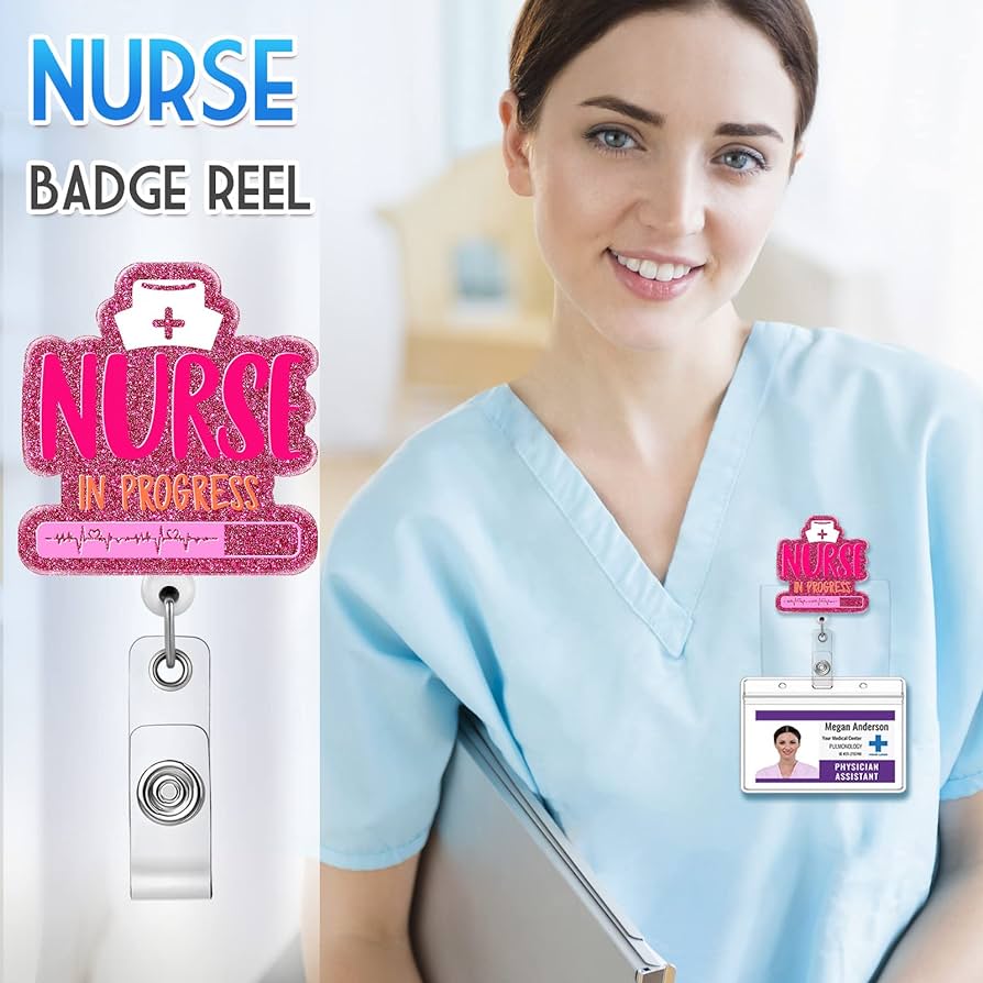 Amazon.com : Badge Reel Holder Retractable With Id Clip For Nurse 