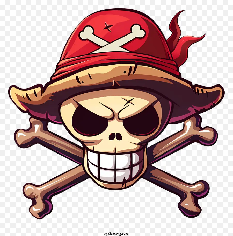 One Piece Jolly Roger - Pirate skull logo with eyepatch and scar ...