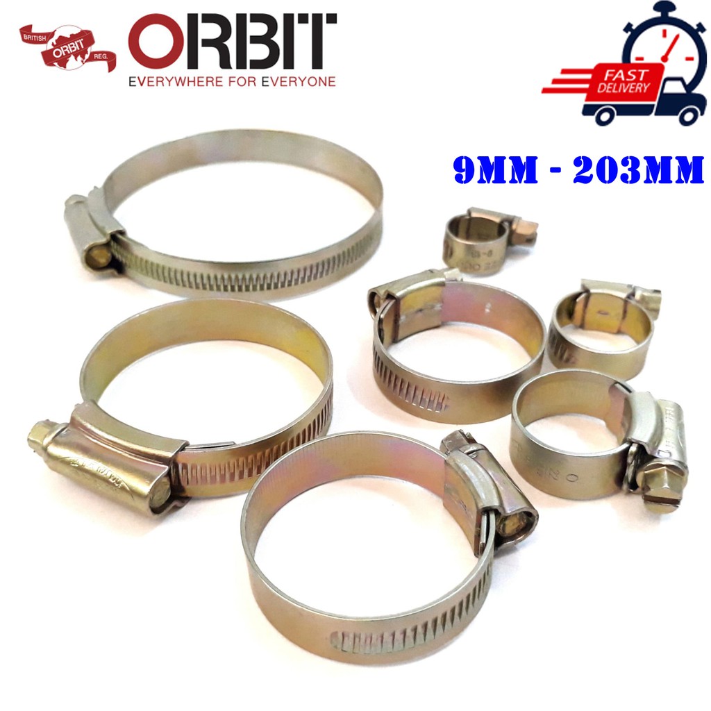 ORBIT HOSE CLIPS / HOSE CLIP (9mm - 160mm) MADE IN THAILAND (100 ...