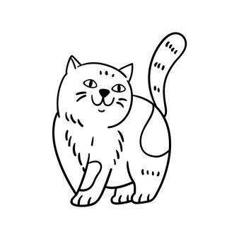 Free clip outline of cat, Download Free clip outline of cat png images ...