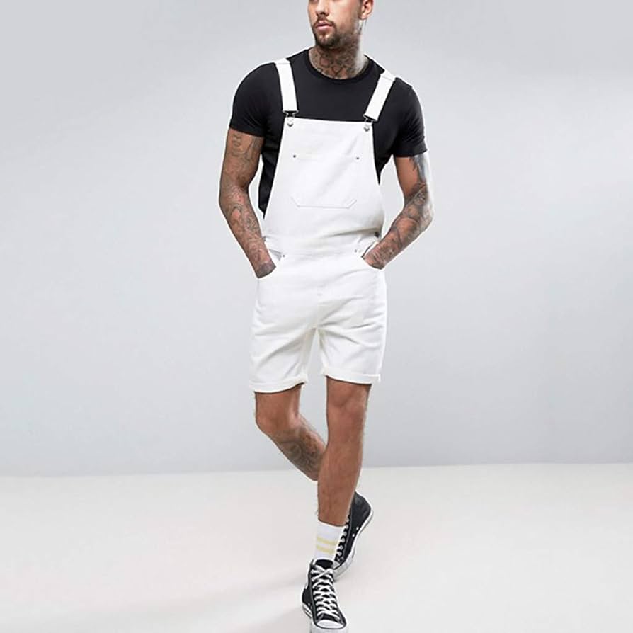 Mens Jeans Bib Overalls Short Trousers, Fashion Boy Dungarees ...