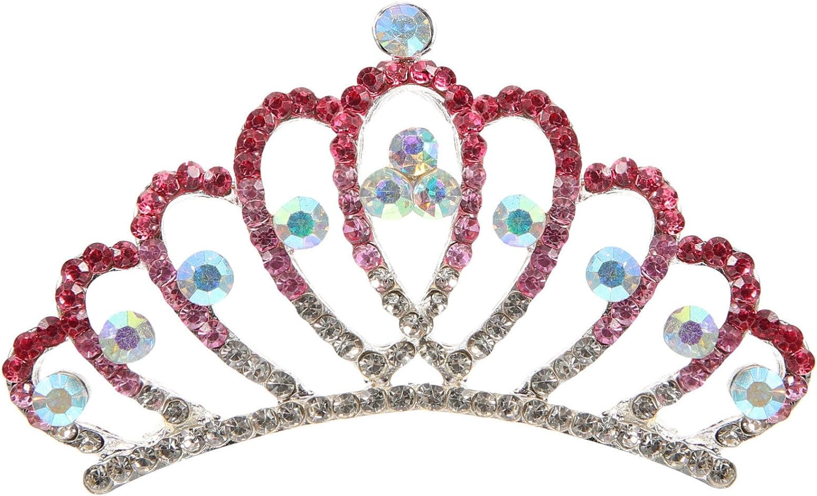 Amazon.com : Pageant Crowns Rhinestone Crown Hair Comb Princess ...