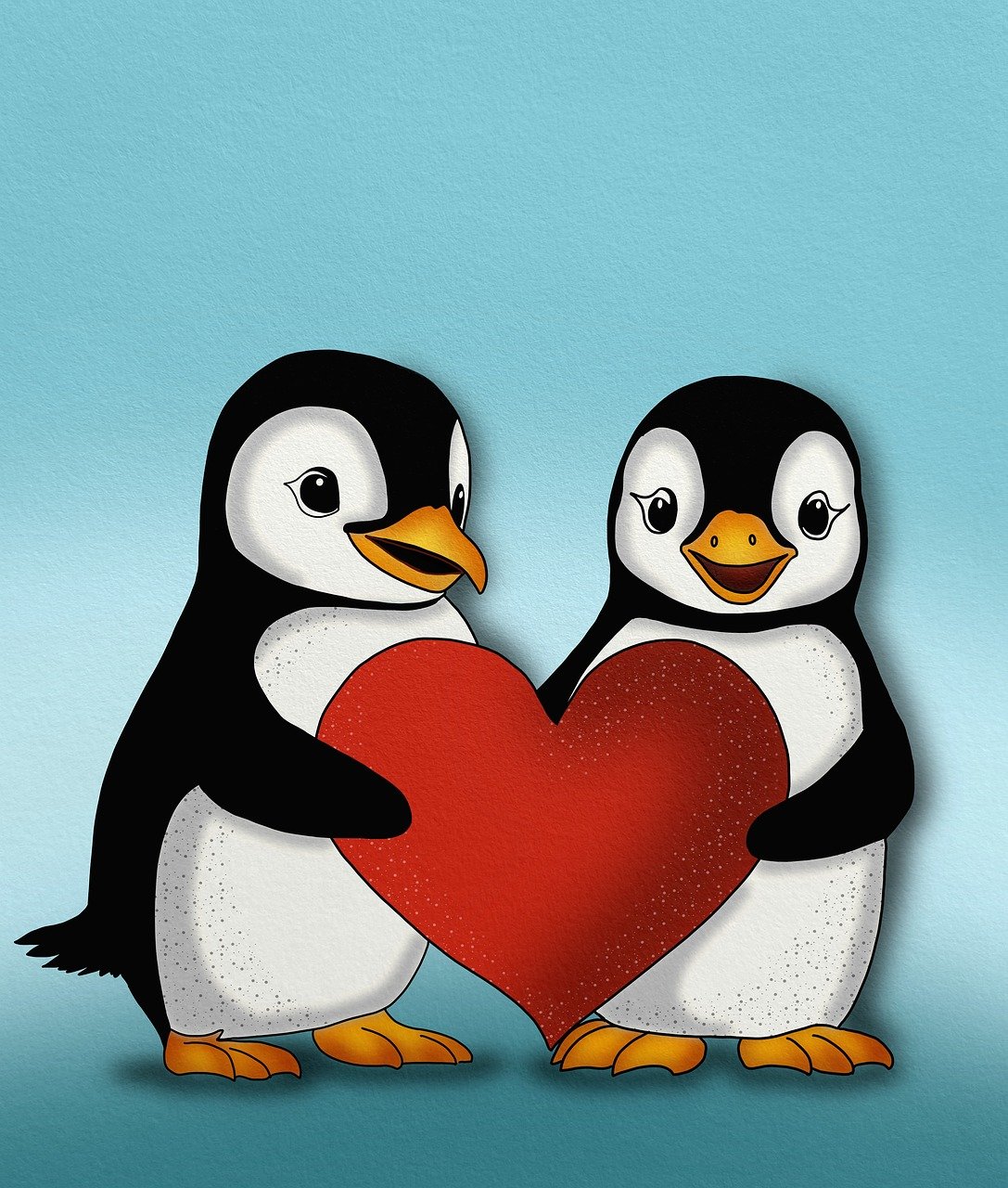 Download Penguin, Nature, Love. Royalty-Free Stock Illustration ...