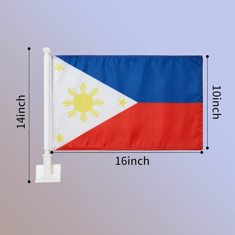 2 Pack Car Flags Philippines Flag Outdoor with Filipino Flag and Car ...