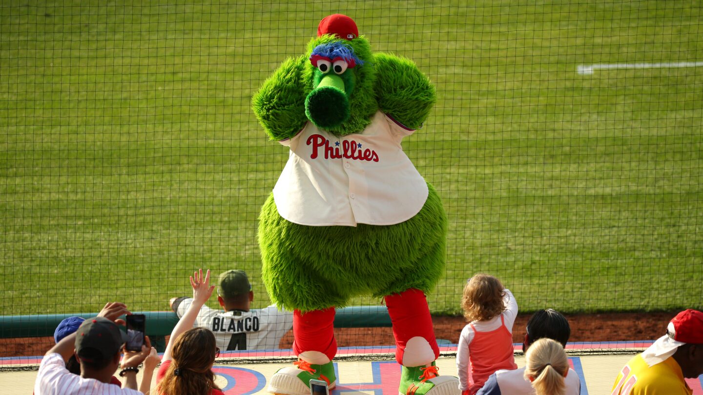 Philadelphia Phillies Phillie Phanatic Cartoon Type Mascot Die-Cut ...