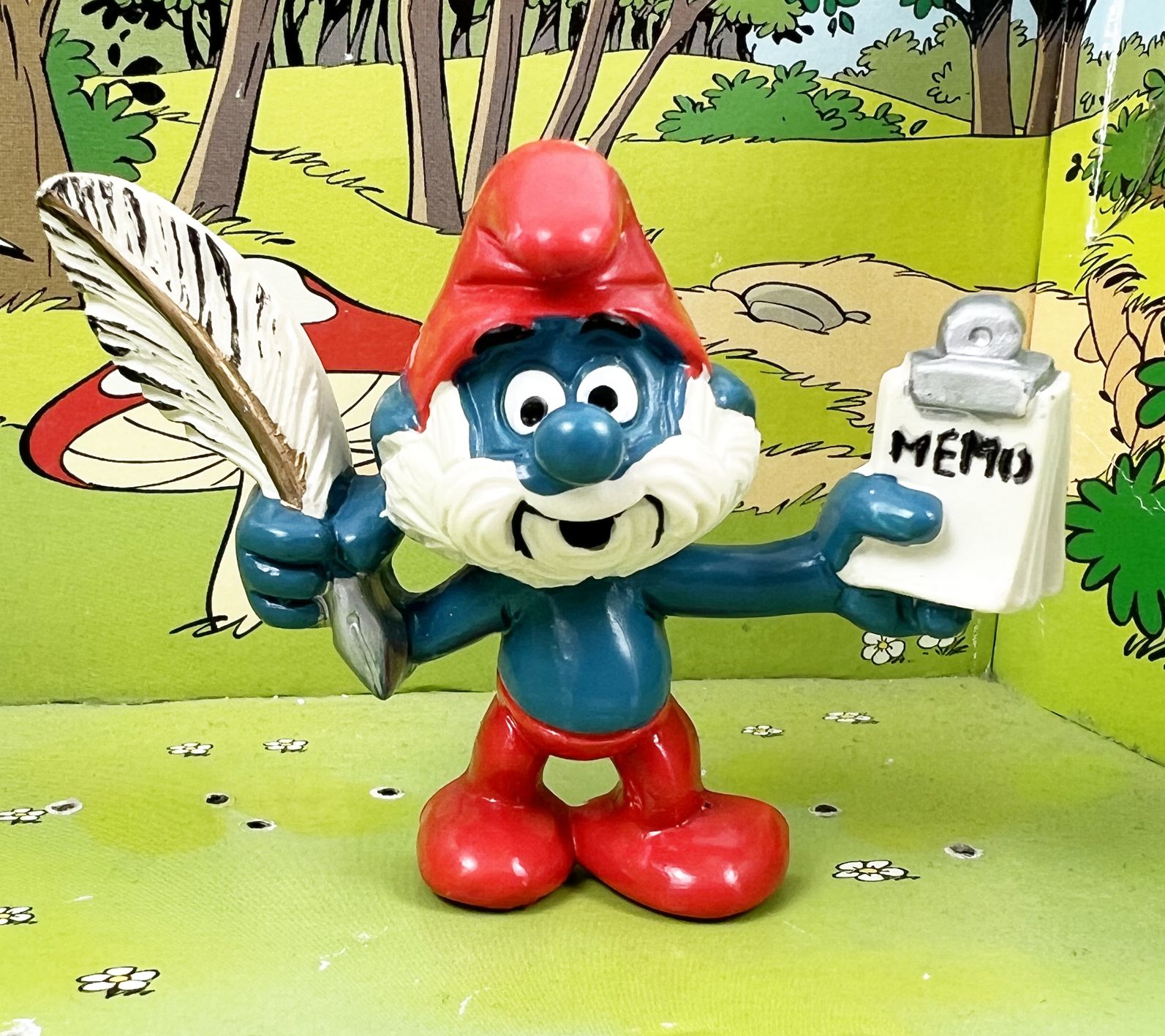 The Smurfs - Schliech Clips PVC Figure - Papa Smurf - Clip Art Library