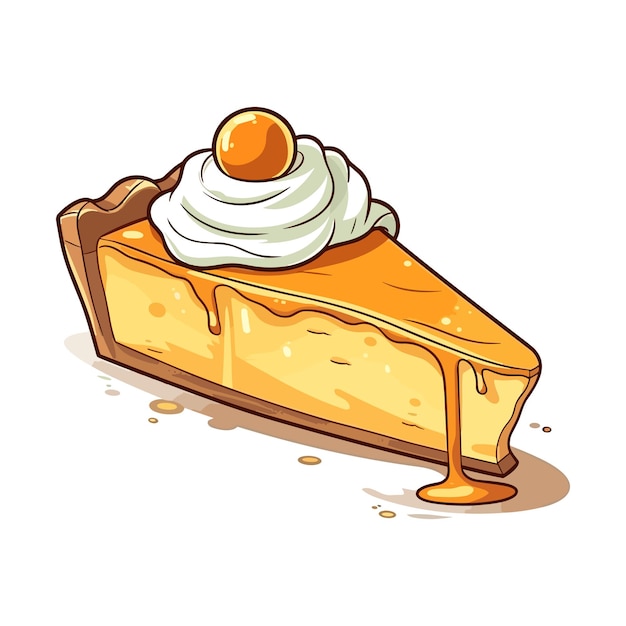 Premium Vector | Pumpkin pie slice clip art illustration - Clip Art Library