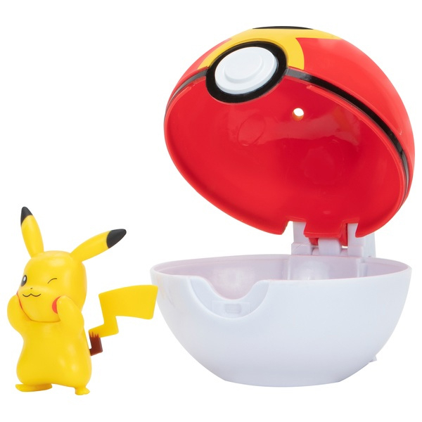 Pikachu Stehen & Winken & toller Ball Figur Set Pokemon Clip n Tragen ...