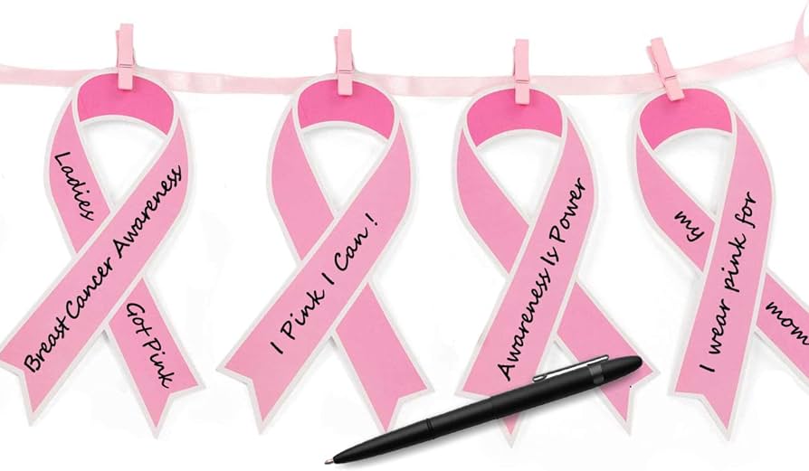 100 Pieces Breast Cancer Awareness Pink Paper Tape Set, 100 Pieces ...