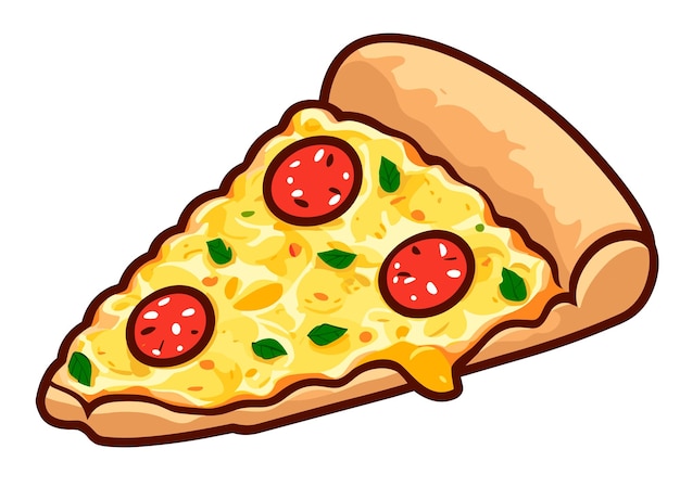 Premium Photo | Pizza clip art isolated on white background AI ...