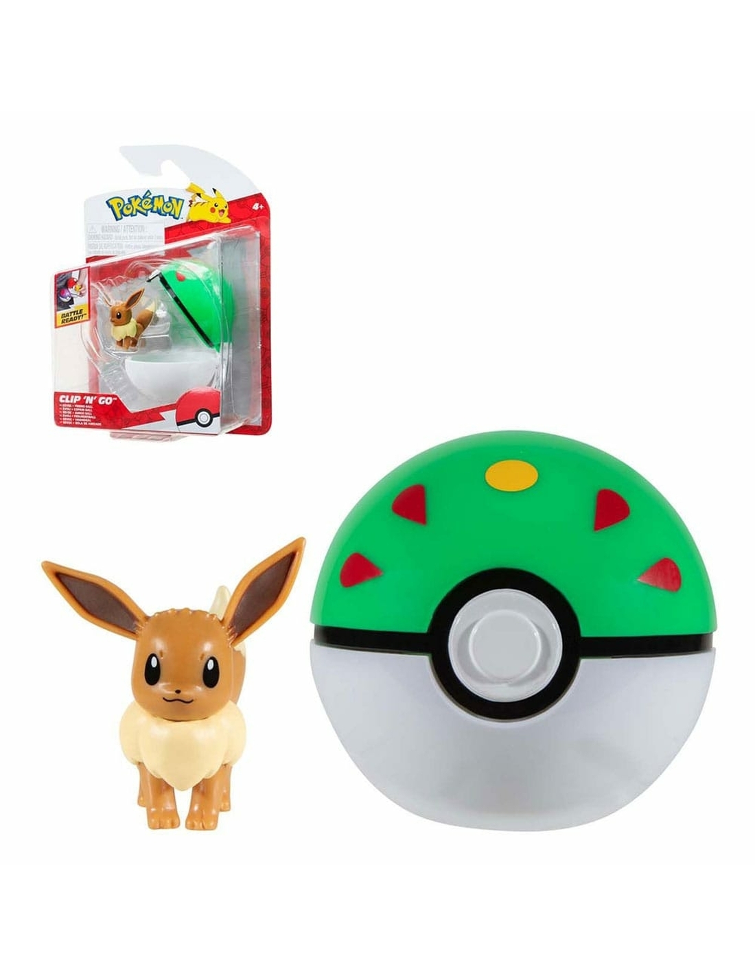 Pokémon ClipnGo Poké Balls Eevee No.4 & Friend Ball - Clip Art Library