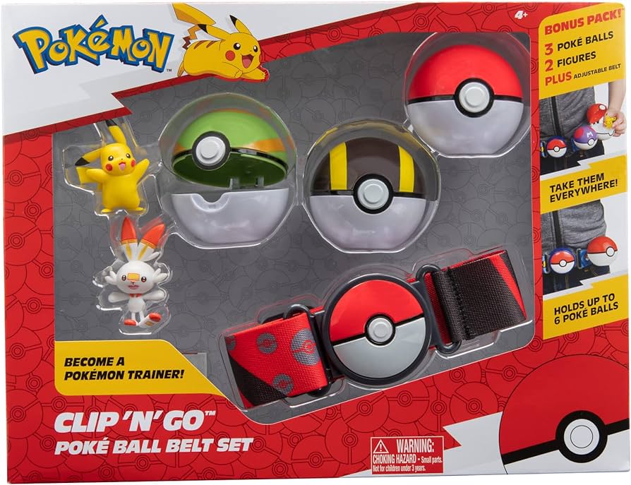 Pokemon Clip n Go Poke Ball Belt Set (Ultra Ball, Poke Ball ... - Clip ...