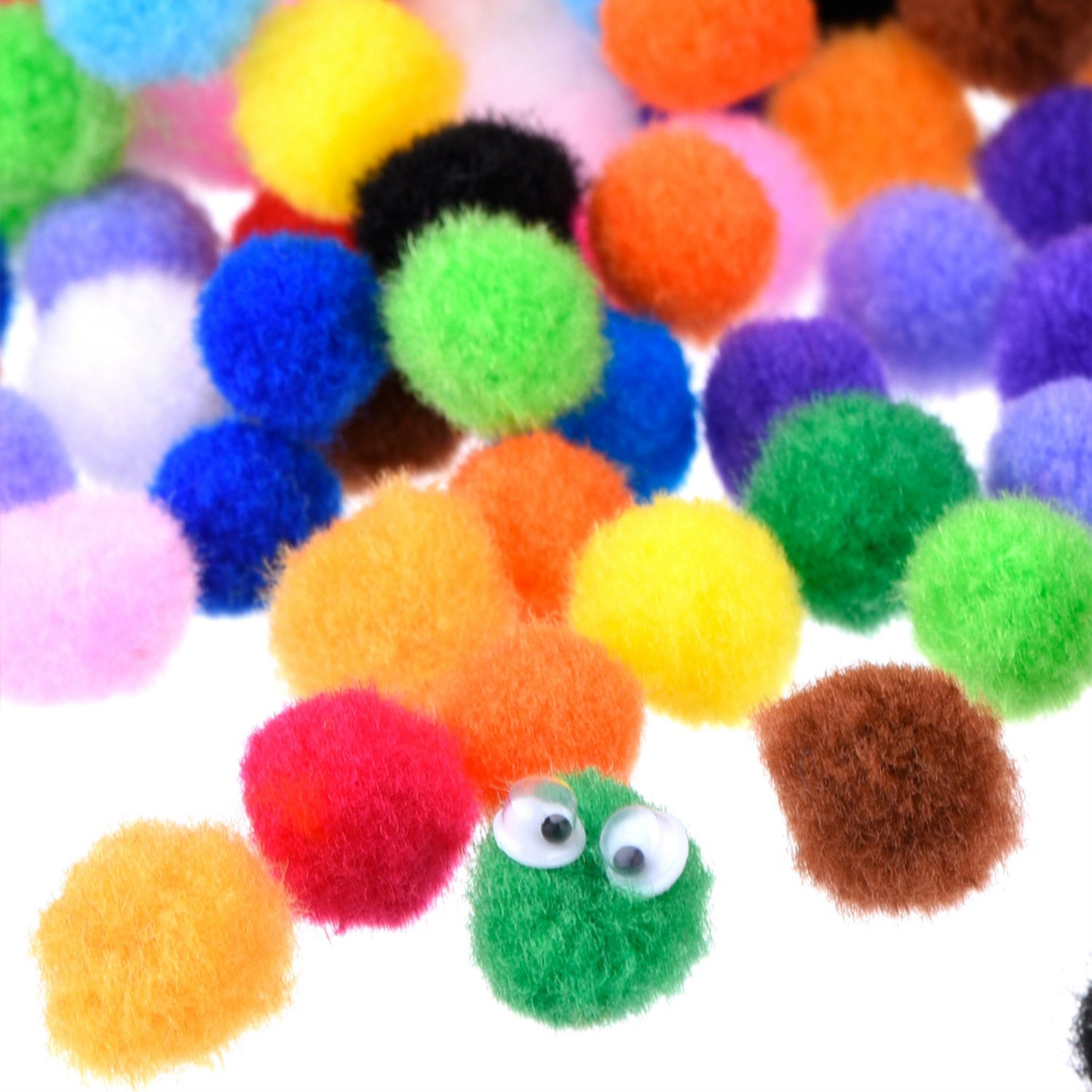 500 Pom Poms for Crafts and Crafts - 1.2 cm/0.5 inch. - Clip Art Library