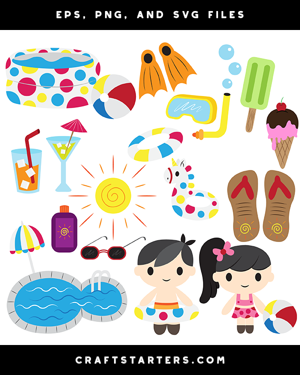 Pool Party Clip Art - Clip Art Library