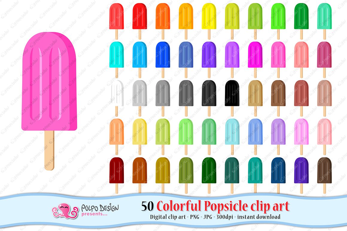 Popsicle Cut Files + Clip Art - Freebie Friday - Hey, Lets Make Stuff ...