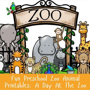 Fun Preschool Zoo Animal Printables: A Day At The Zoo Workbook - Clip ...