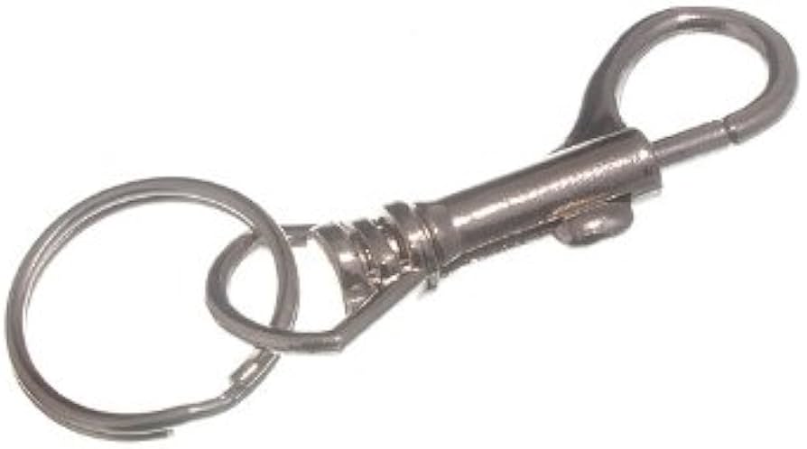 Lot of 12 Hipster Prison Guard Key Ring Clip On Hook Nickel Plated ...