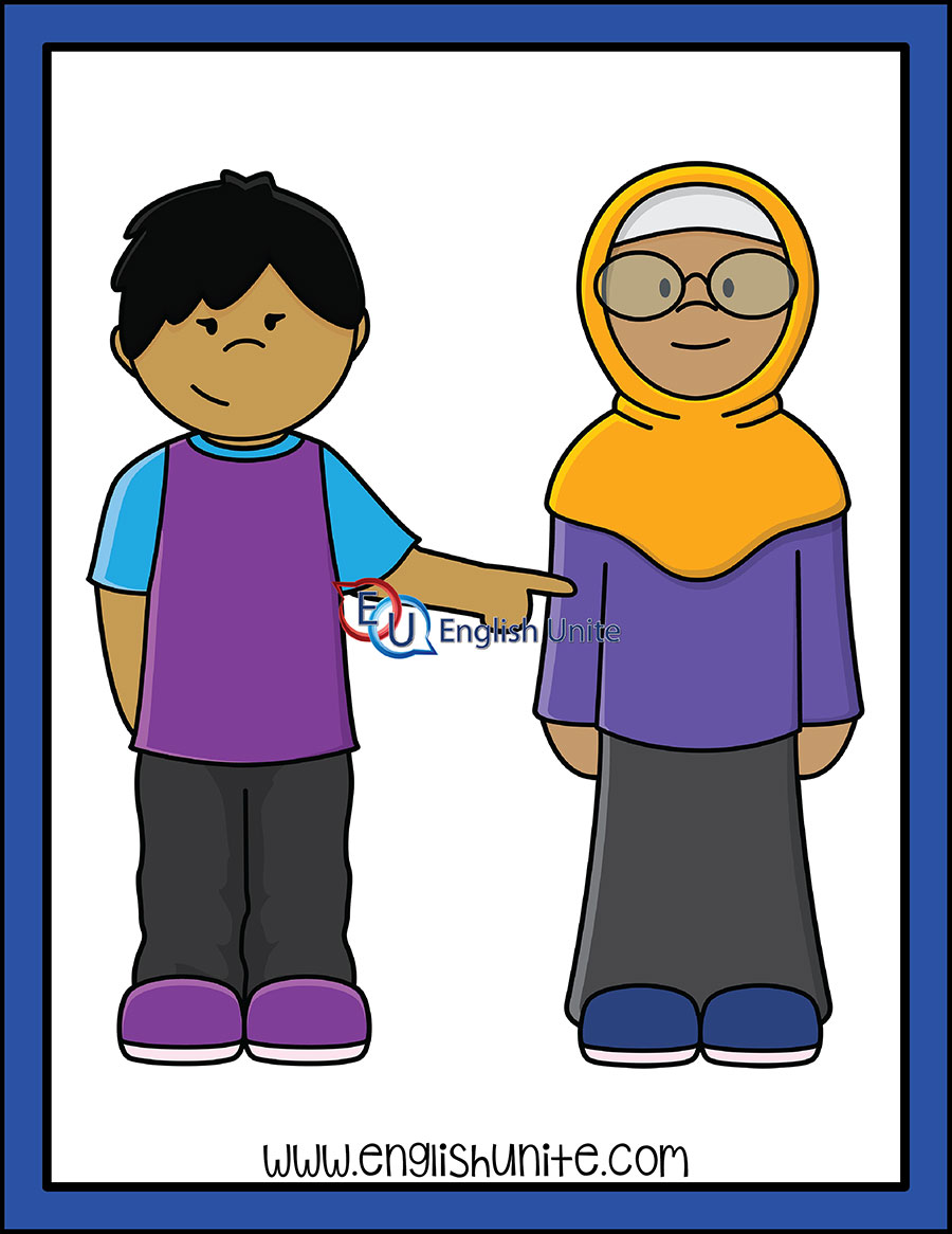 English Unite - Pronoun Clip Art - She - Clip Art Library