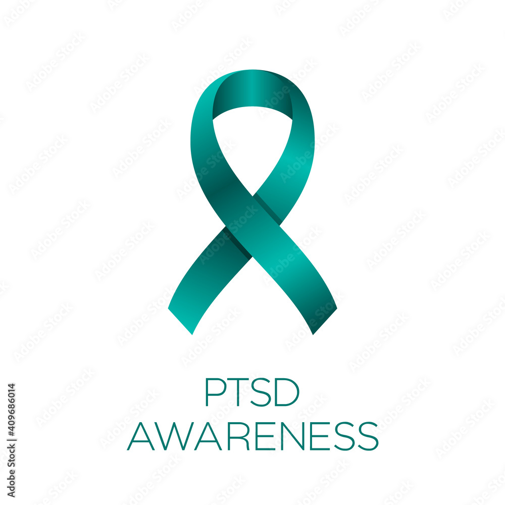 PTSD awareness ribbon. Post Traumatic Stress Disorder awareness ...