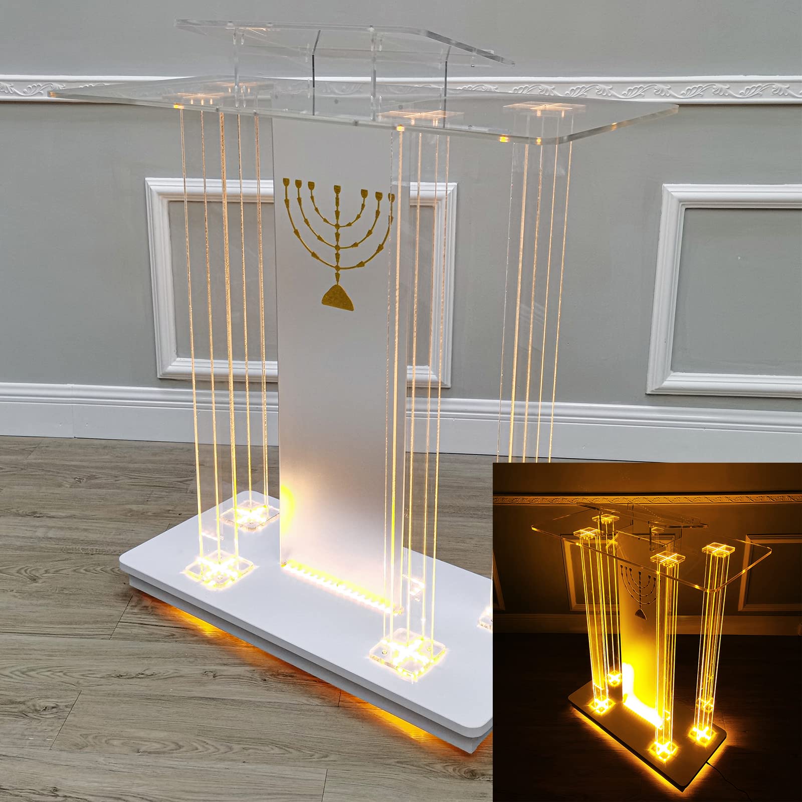 Transparent Acrylic Podium Led Church Pulpit,Pulpits for Churches ...