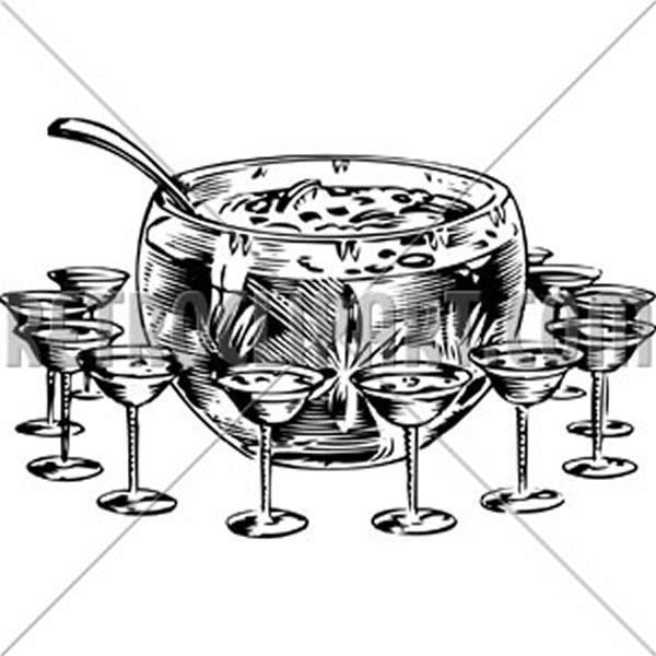 Punch Bowl 1 | RetroClipArt.com - Clip Art Library