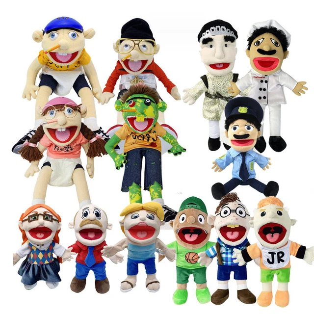 1-5PCS NEW 60cm Jeffy Dad Hand Puppet Family Soft Plush Toy Talk Show ...