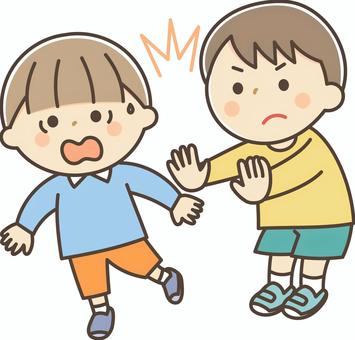 Free Vectors | kid pushing friend - Clip Art Library