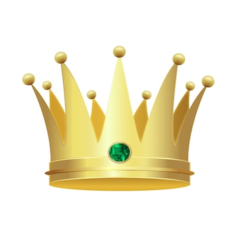 Gold crown clip art vector set. King or queen crowns gradient and ...