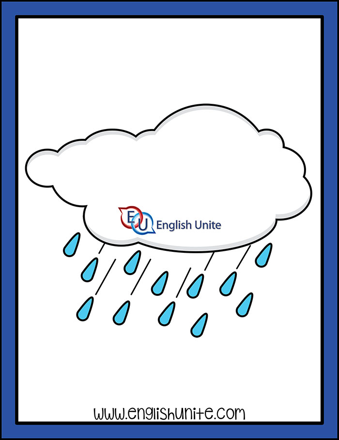 English Unite - Weather Clip Art - Rain - Clip Art Library