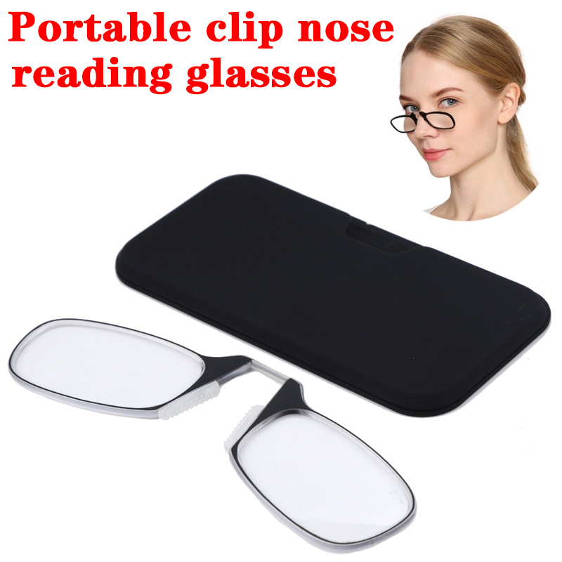 Legless Clip Nose Portable Reading Glasses Unisex Ultra Thin ...