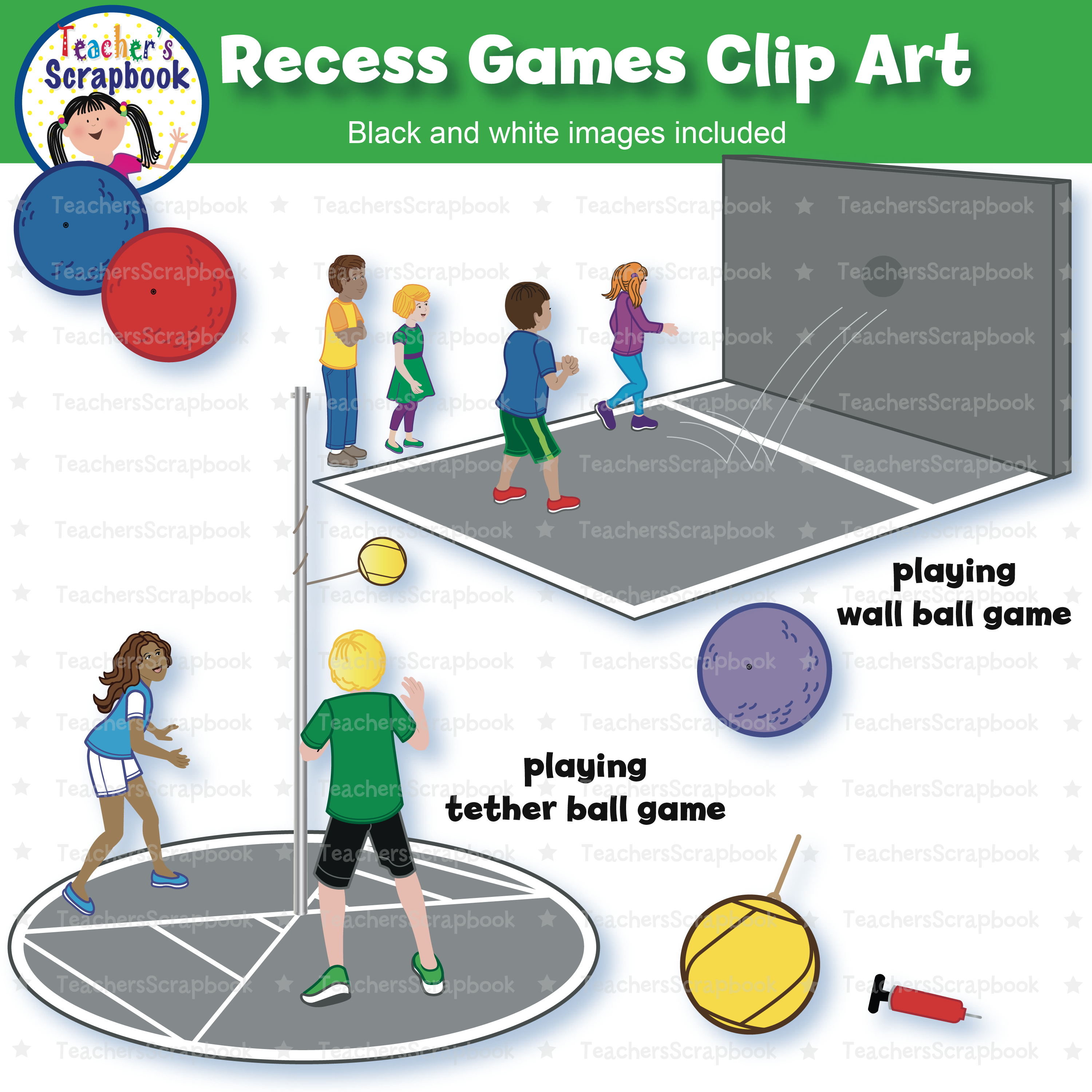 Recess Games Clip Art - Clip Art Library