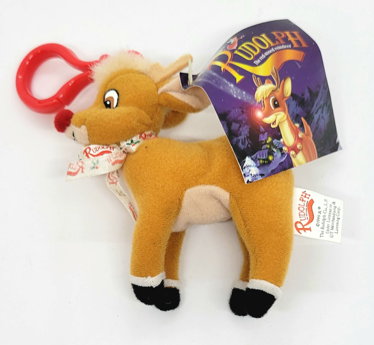 Rudolph The Red-Nosed Reindeer 1999 Plush Clip On Toy - Clip Art Library