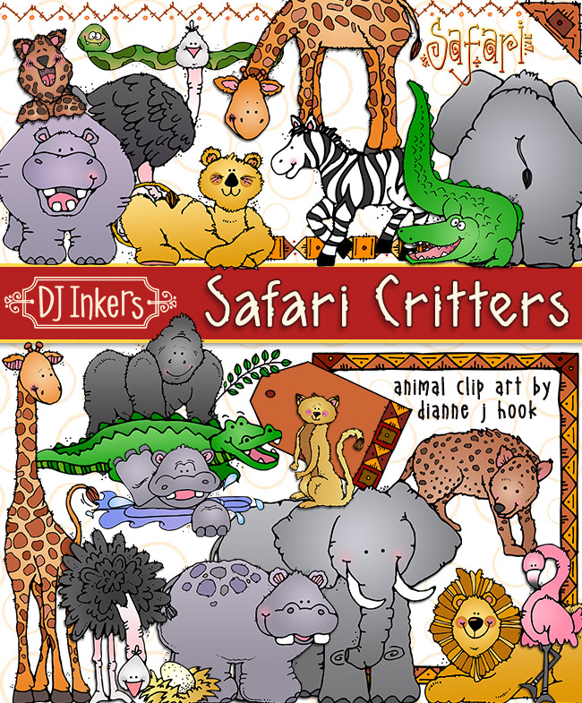 Safari Critters - Animal Clip Art Download - Clip Art Library