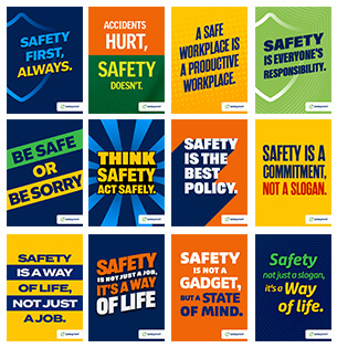 Free Safety Slogan Posters – Download & Print | Safety Message of ...