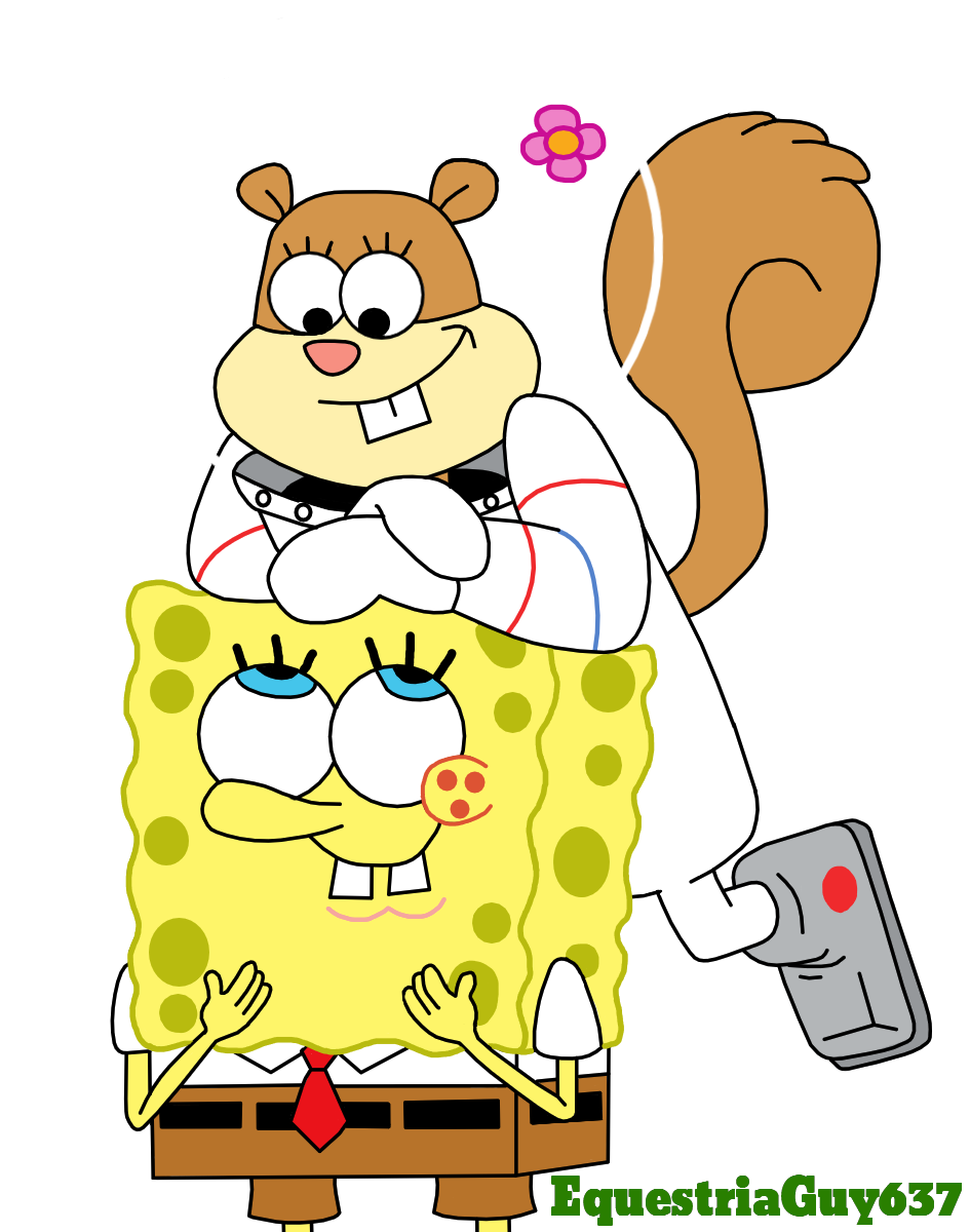 SpongeBob Sandy Cheeks & Flower | Spongebob and sandy, Spongebob ...