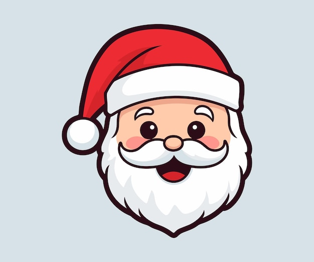 Premium Vector | Celebrate holiday with vector cute santa head and ...