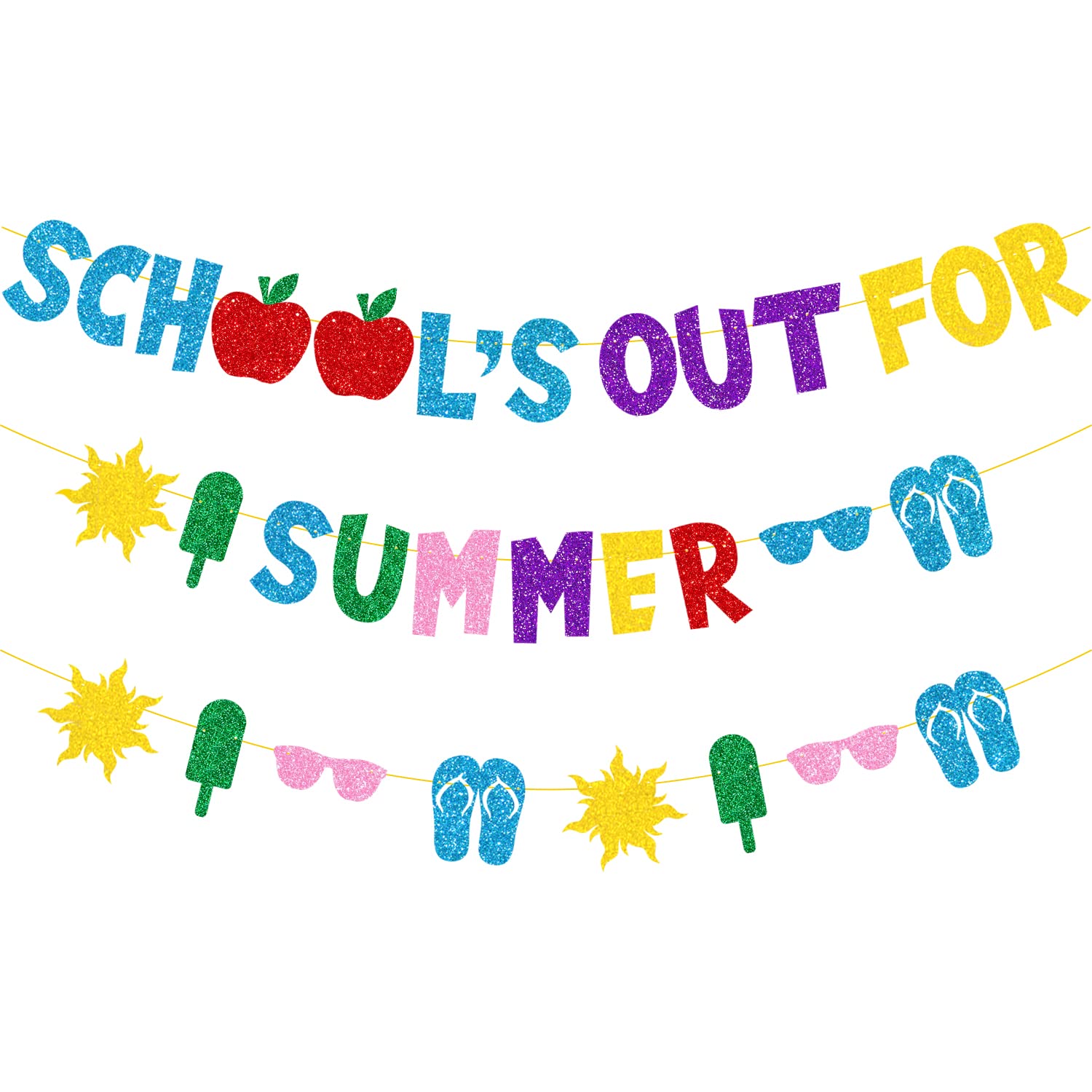 Amazon.com: Schools Out for Summer Banner, End of School Year ...